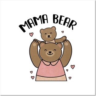 Mama bear with cub, Love Mothers Posters and Art